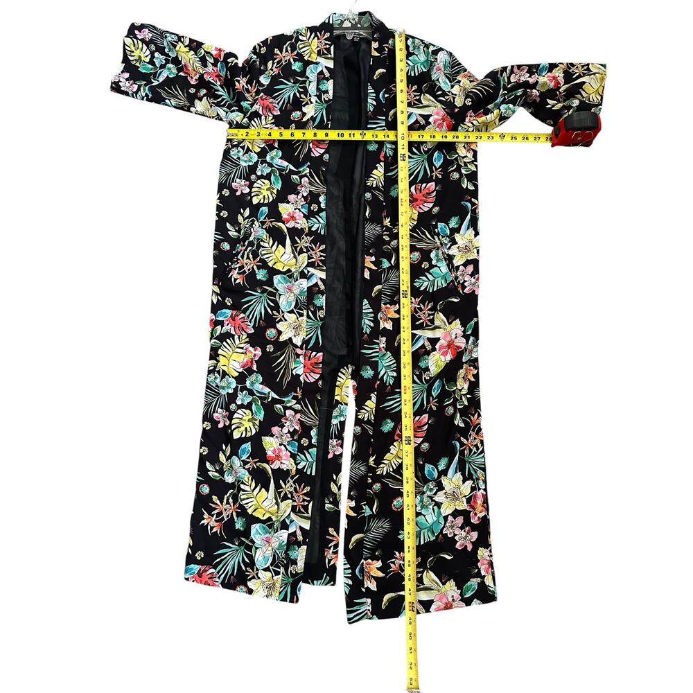 Zara TRF Tropical Floral Maxi Kimono Duster Cardigan size S/M - Picture 7 of 9